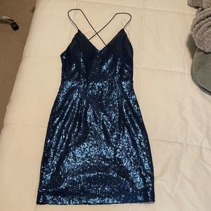 Windsor blue sequin formal dress